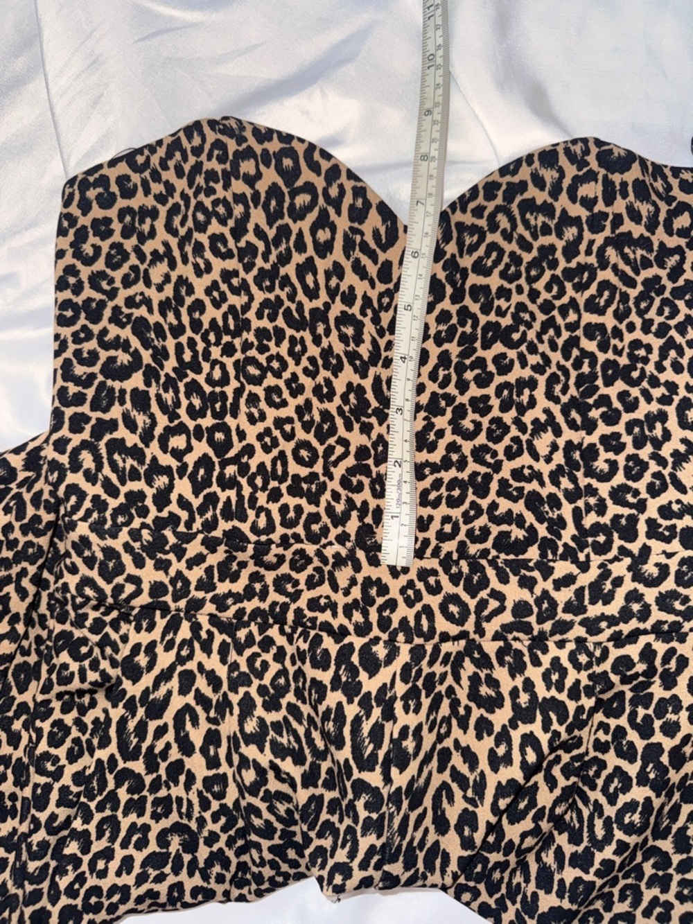 Express Strapless Leopard Print Jumpsuit - Brown & Black - Picture 7 of 7